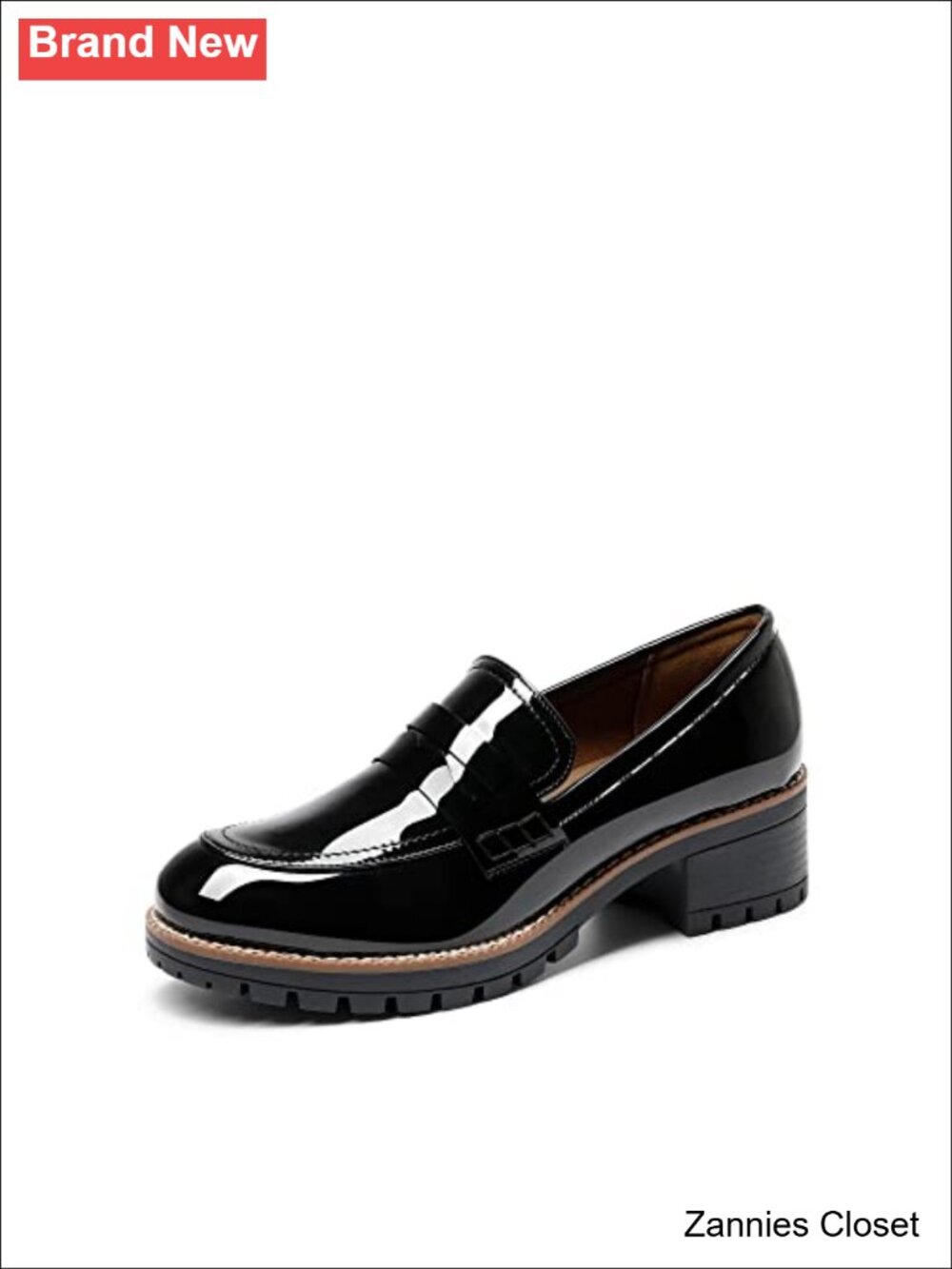 ✨ DREAM PAIRS Women's Chunky Platform Penny Loafers Work Slip-On Shoes